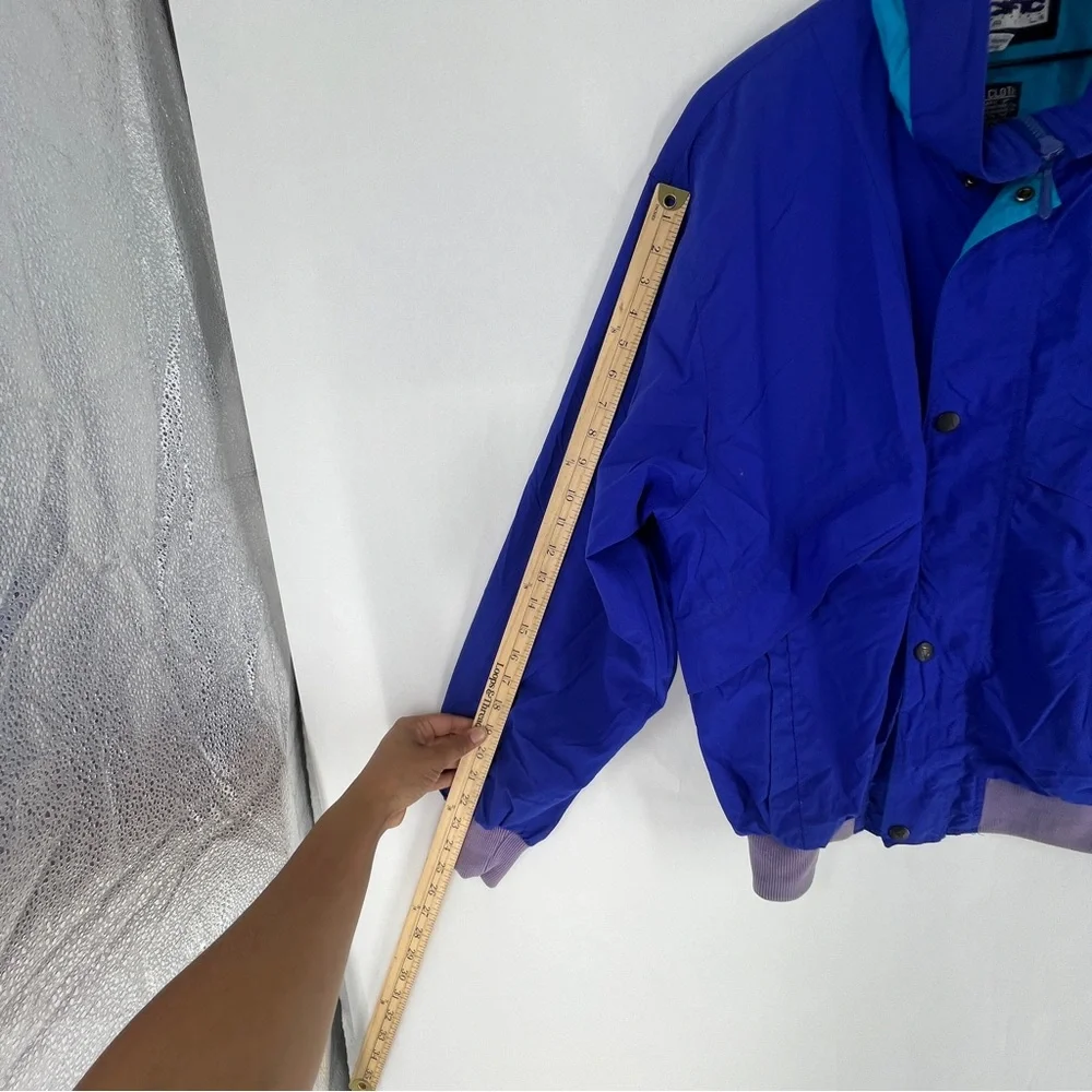Pacific‎ Trail Vintage Barrier Cloth Jacket Blue Teal Windbreaker Men’s XL 90s